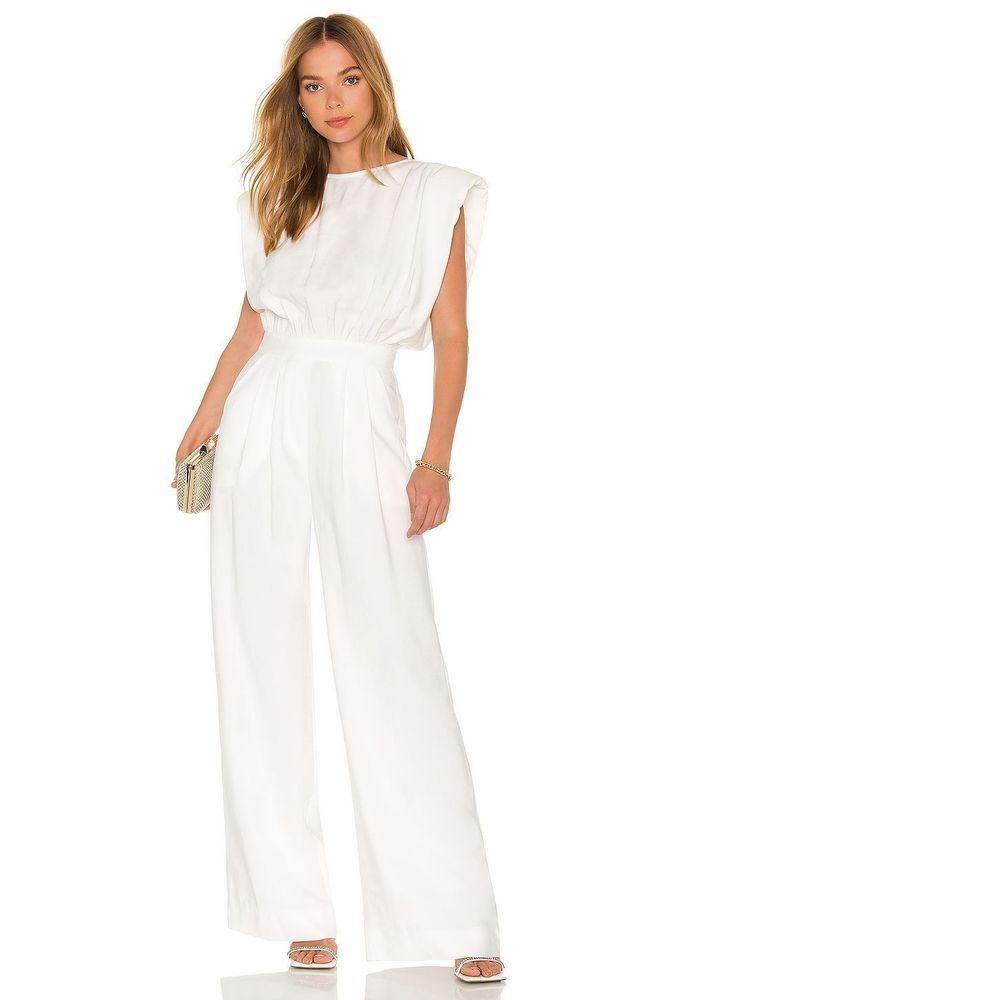 NEW Size S NONchalant Josie Jumpsuit in White REVOLVE MSRP $471